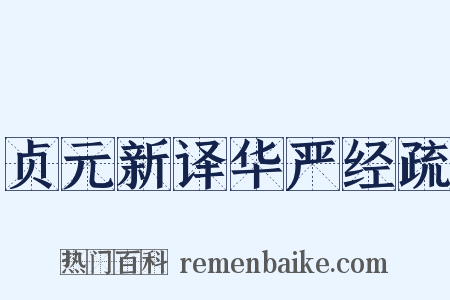 贞元新译华严经疏是什么意思的图片
